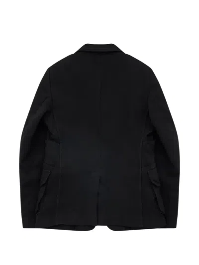 Black Comme Des Garçons Button Blazer In Black