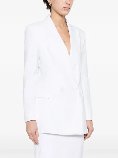 Max Mara Mxmpagella Double-breasted Blazer In White