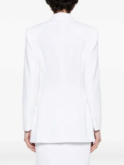 Max Mara Mxmpagella Double-breasted Blazer In White