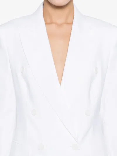 Max Mara Mxmpagella Double-breasted Blazer In White