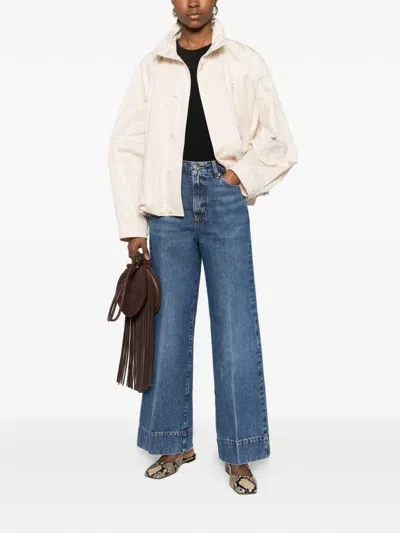 Frame Women's Slice Flared Jeans In Blue