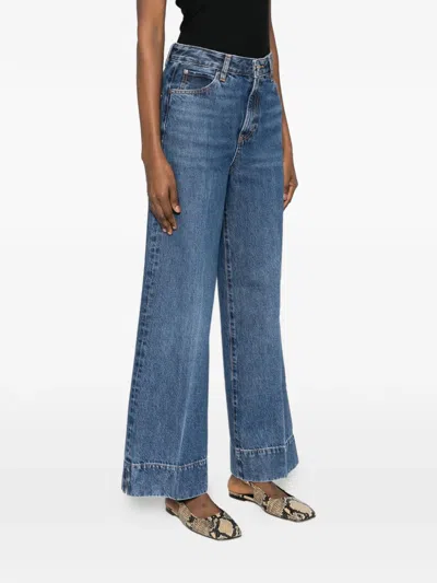 Frame Women's Slice Flared Jeans In Blue