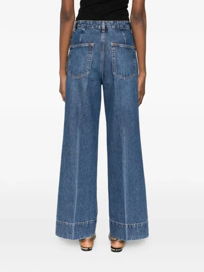Frame Women's Slice Flared Jeans In Blue