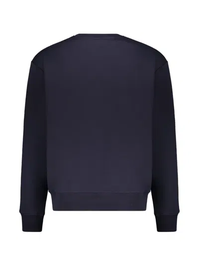 Balmain Cotton Sweatshirt In Blue