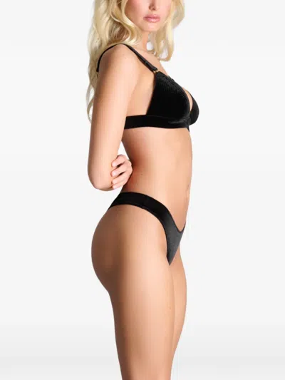 Maison Close Textured Briefs In Black