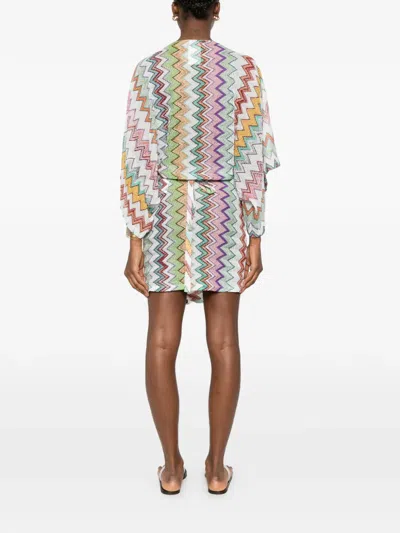 Missoni Zigzag-pattern Mini Skirt In Multi