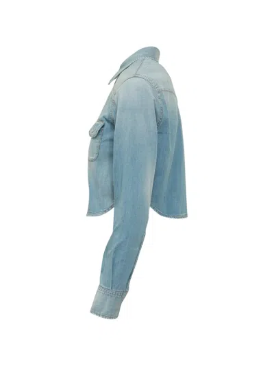 Dsquared2 Blue Denim Regular Solid Shirt In Blue