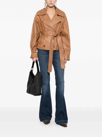 Bully Lambskin Jacket In Blue