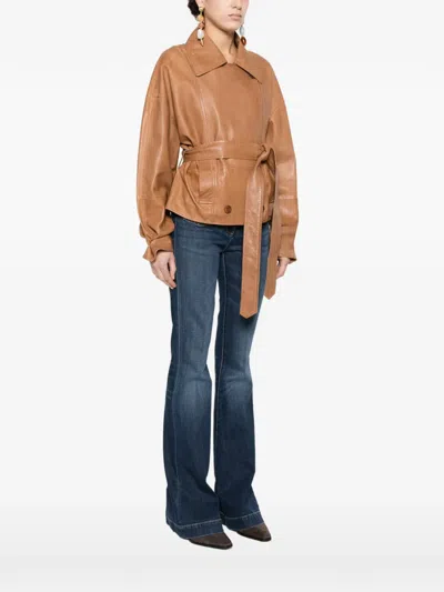 Bully Lambskin Jacket In Blue