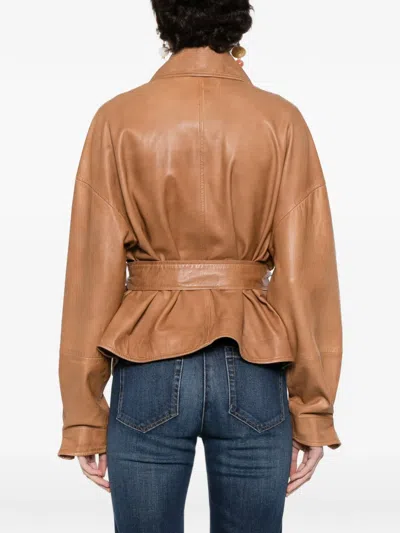 Bully Lambskin Jacket In Blue