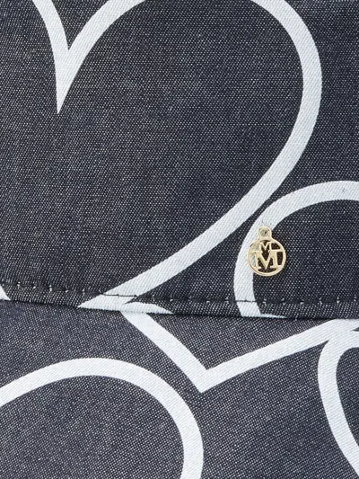 Maison Michel Harper Heart-pattern Hat In Black