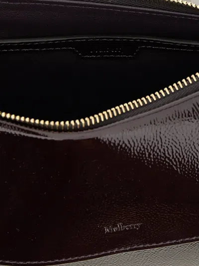 Mulberry Clovelly Shoulder Bag Adjustable Strap Design In Black