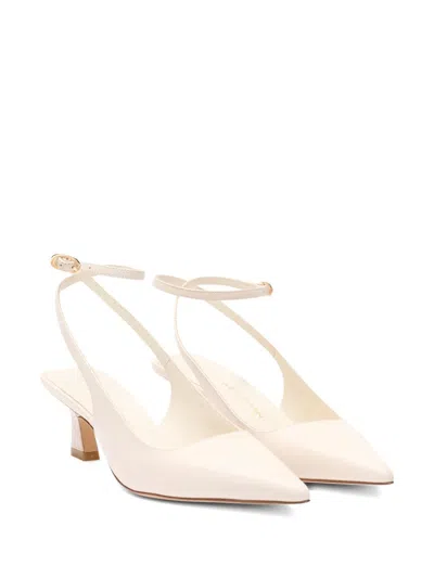 Stuart Weitzman Vinnie Back Strap Pump In Neutral