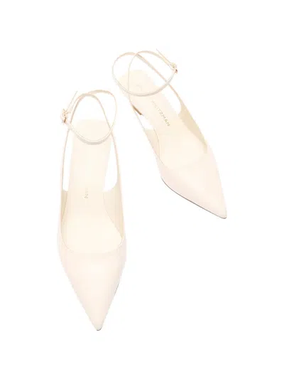 Stuart Weitzman Vinnie Back Strap Pump In Neutral