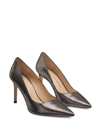 Stuart Weitzman Power Pointed Pump In Silver