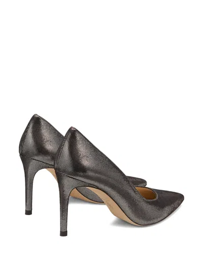 Stuart Weitzman Power Pointed Pump In Silver