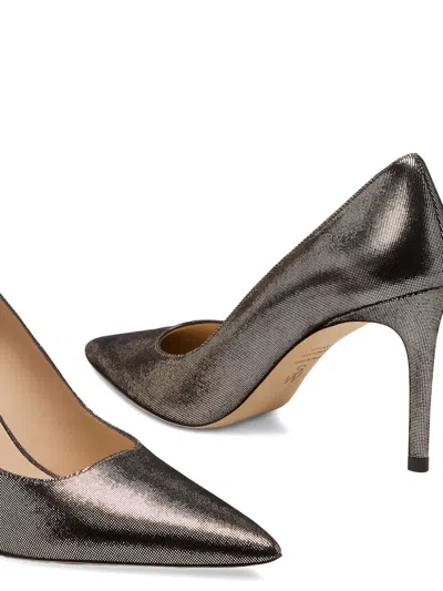 Stuart Weitzman Power Pointed Pump In Silver