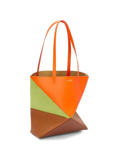 Loewe Medium Puzzle Fold Tote Bag In Multi