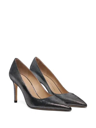 Stuart Weitzman Power Pointed Pumps In Silver