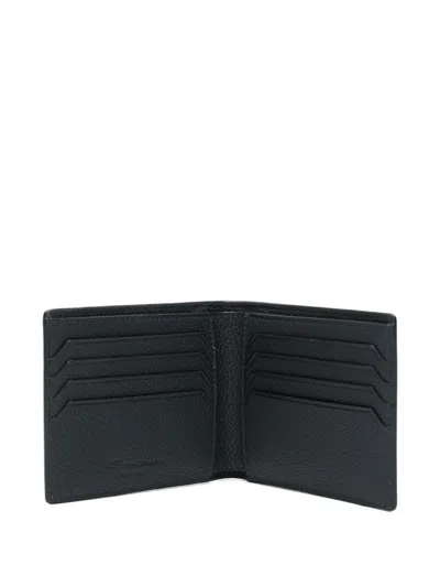 Santoni Leather Wallet In Blue