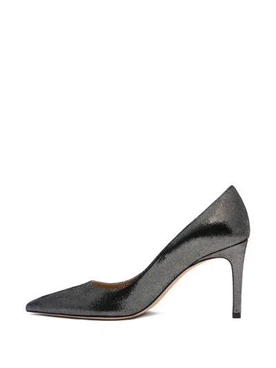 Stuart Weitzman Power Pointed Pumps In Silver