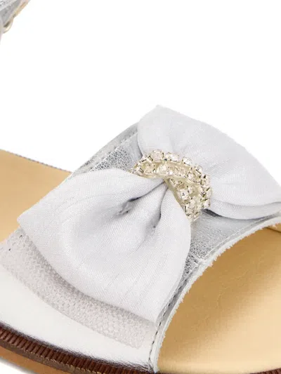 Andanines Bow-embellished Sandals In Multi