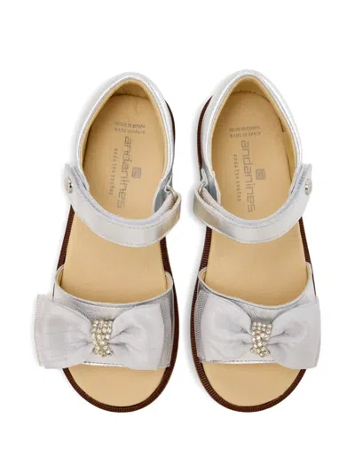 Andanines Bow-embellished Sandals In Multi