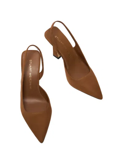 Stuart Weitzman Vinnie Pointed Slingback Pumps In Multi