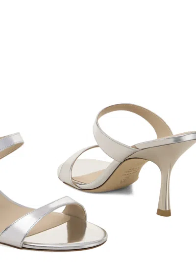 Stuart Weitzman Nudist Metallic Dual-band Slide Sandals In Multi