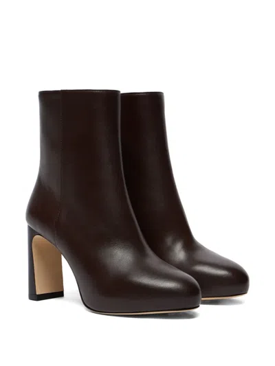 Stuart Weitzman 100mmbabette Platform Zip Boots In Brown