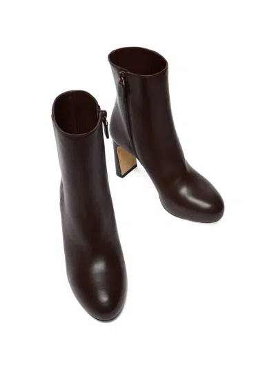 Stuart Weitzman 100mmbabette Platform Zip Boots In Brown