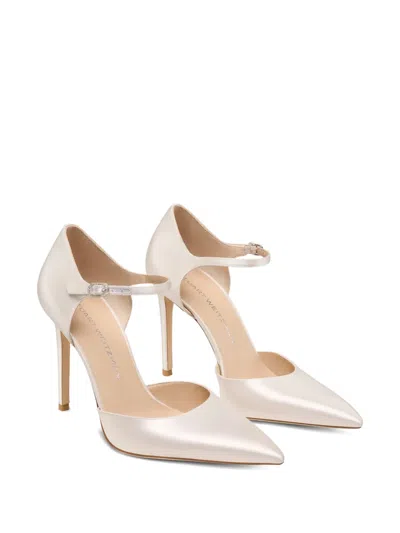 Stuart Weitzman Crystal-embellished Ankle Strap Pumps In Multi