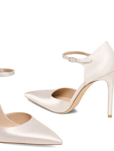 Stuart Weitzman Crystal-embellished Ankle Strap Pumps In Multi