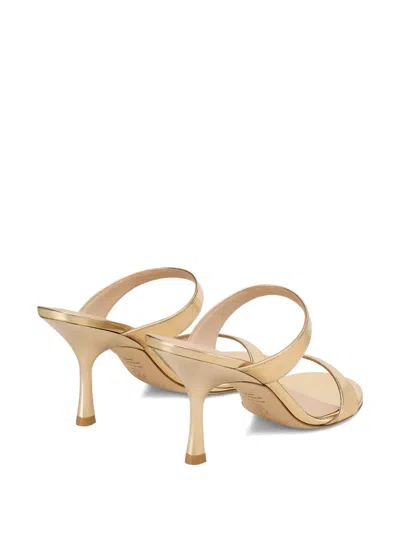Stuart Weitzman Nudist Metallic Leather Slide Sandals In Multi