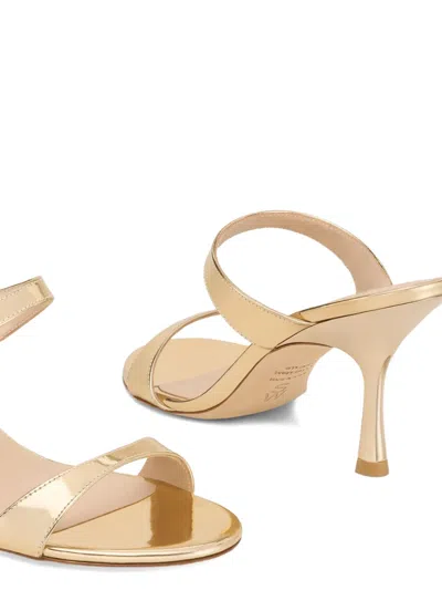 Stuart Weitzman Nudist Metallic Leather Slide Sandals In Multi