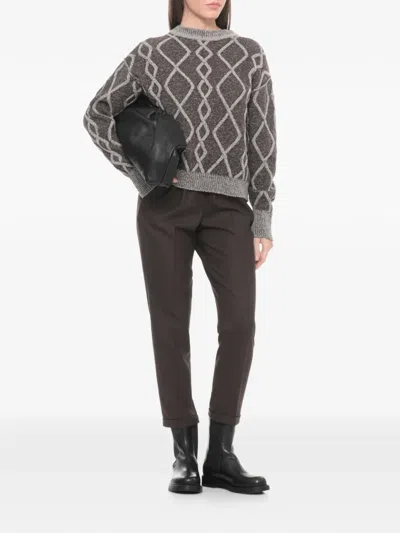 Antonelli Argyle-pattern Knitted Sweater In Black