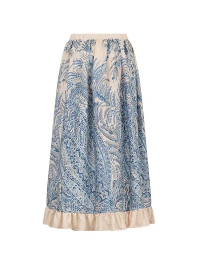 Etro Paisley-pattern Skirt In Neutral