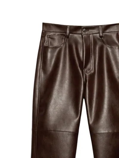 Msgm Panelled Trousers In Brown