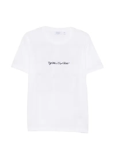 Off-white Script Arrow T-shirt In White