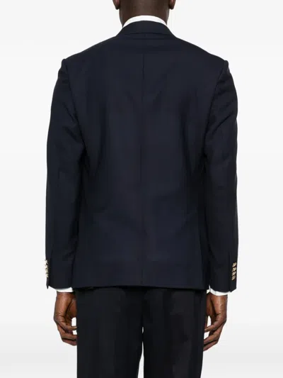 Lardini Double-breasted Button Jacket In Blue