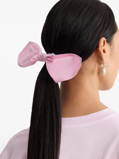 Patou Bow Scrunchie In Pink