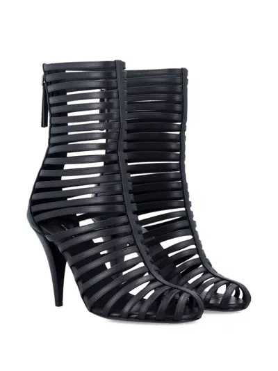 Givenchy Cage Ankle Boots In Leather In Black