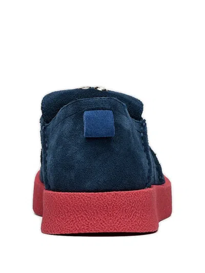 Hide & Jack Textured Platform Sneakers In Blue