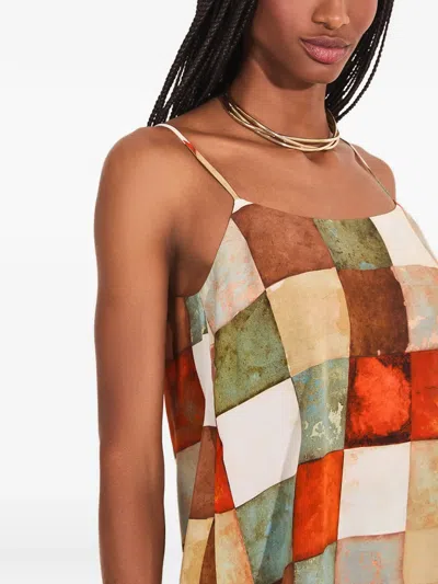 Lenny Niemeyer Patchwork Strap Blouse In Multi