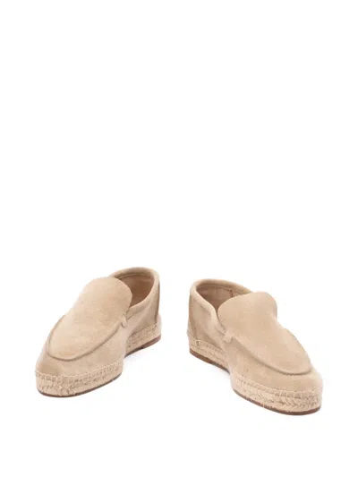Castaã±er Leather Espadrilles In Neutral
