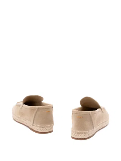 Castaã±er Leather Espadrilles In Neutral