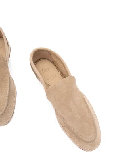 Castaã±er Leather Espadrilles In Neutral