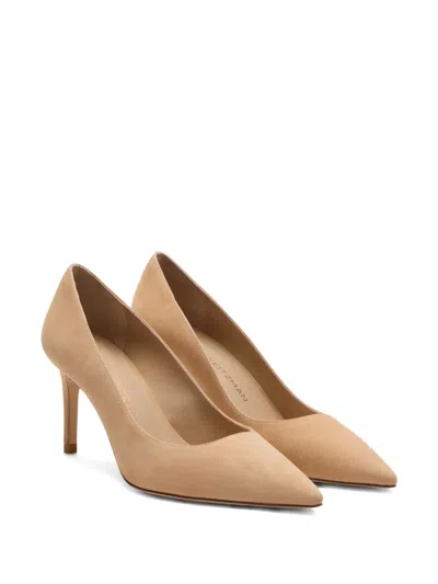 Stuart Weitzman Power Pointed-toe Pumps In Neutral