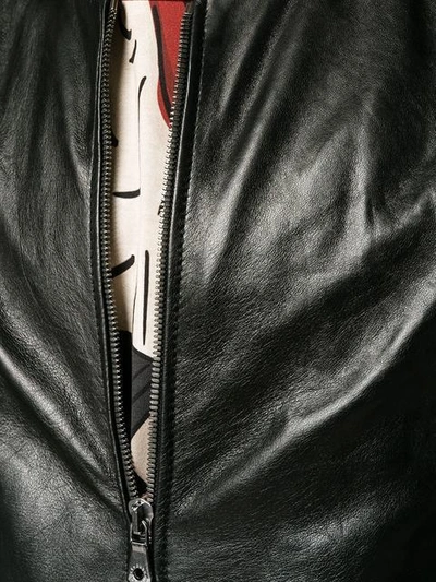 Shop Dolce & Gabbana Leather Bomber Jacket