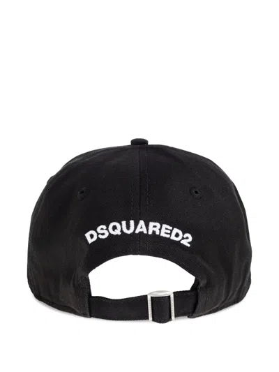 Dsquared2 Iconique Logo-embroidery Baseball Cap In Black